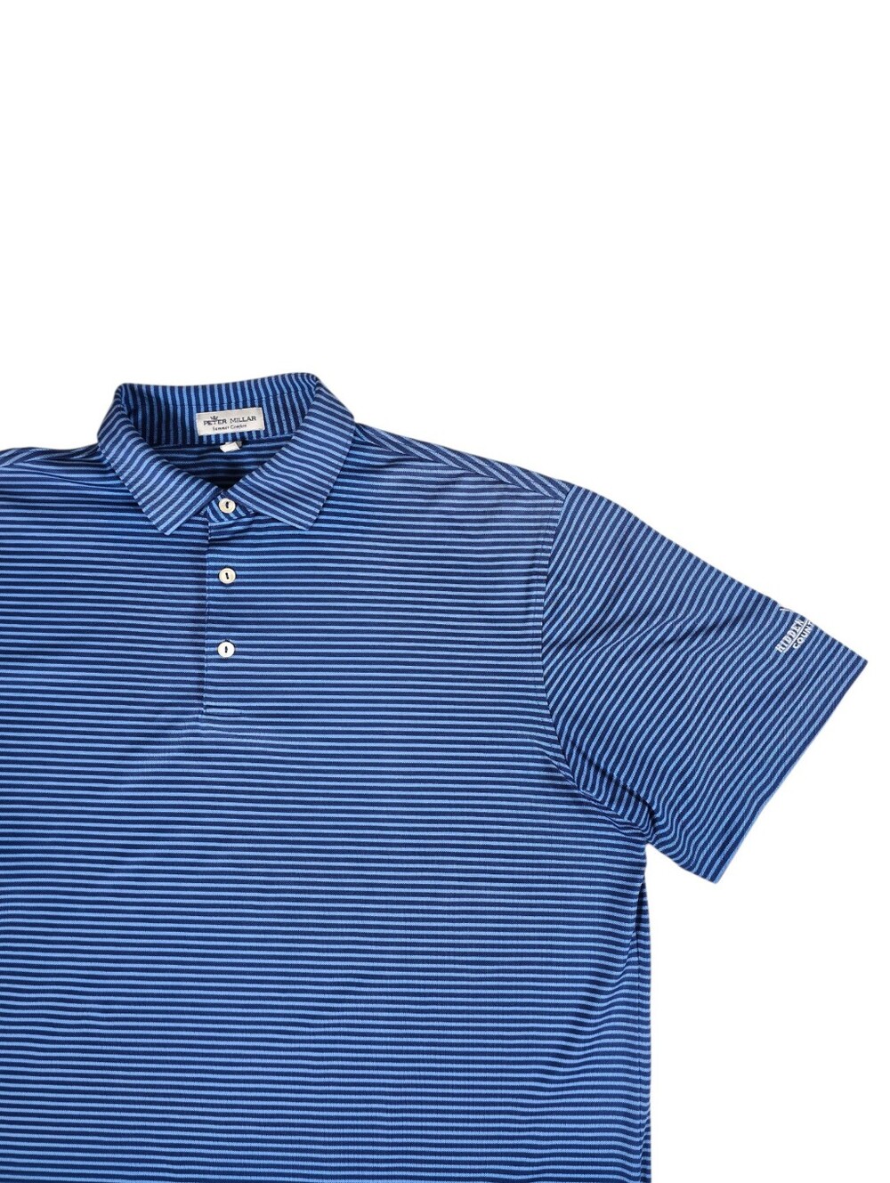 Peter Millar Summer Comfort Hidden Valley Country Club Striped Polo Shirt Large